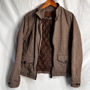 Outback Trading Company Quilted Good As Gold Jacket Women M Brown Plaid Western